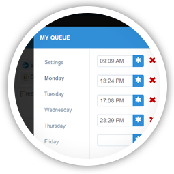 Queue messages to be delivered at optimal times throughout the day.